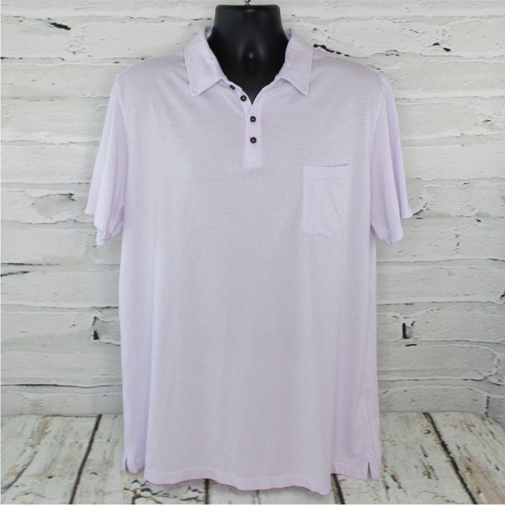 M. Singer Mens' Classic Fit Polo Shirt in Misty Lilac, NWT L - Picture 2 of 5